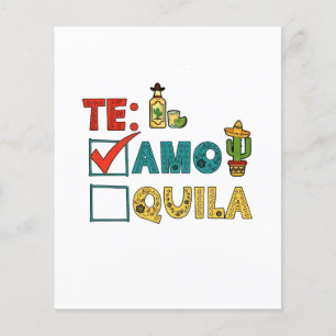Prospectus 11,4 Cm X 14,2 Cm Amo Tequila Cinco De Mayo Drôle
