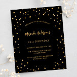 Prospectus 11,4 Cm X 14,2 Cm Anniversaire Black or stars budget party invitatio<br><div class="desc">Veuillez noter que cette invitation est sur papier de prospectus et très mince. Les enveloppes ne sont pas incluses. Pour des invitations plus épaisses (même conception), veuillez visiter notre magasin. Une invitation glamour à la fête d'anniversaire pour lui et elle. Un arrière - plan noir décoré de faux étoiles dorées....</div>