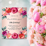 Prospectus 11,4 Cm X 14,2 Cm Anniversaire fleurie rose or rose budget invitatio<br><div class="desc">Veuillez noter que cette invitation est sur papier de prospectus et très mince. Les enveloppes ne sont pas incluses. Pour des invitations plus épaisses (même conception), veuillez visiter notre magasin. Une invitation élégante pour une fête d'anniversaire de 50ème (ou tout âge). Avec des fleurs contemporaines couleur rose vif, violet et...</div>