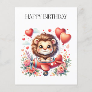 Prospectus 11,4 Cm X 14,2 Cm Anniversaire Lion Volant