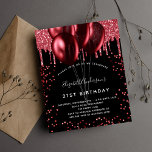 Prospectus 11,4 Cm X 14,2 Cm Anniversaire noir rouge parties scintillant budget<br><div class="desc">Veuillez noter que cette invitation est sur papier de prospectus et très mince. Les enveloppes ne sont pas incluses. Pour des invitations plus épaisses (même conception), veuillez visiter notre magasin. Pour un 21ème anniversaire élégant (ou tout âge). Un arrière - plan noir élégant. Décoré de faux parties scintillant rouge et...</div>