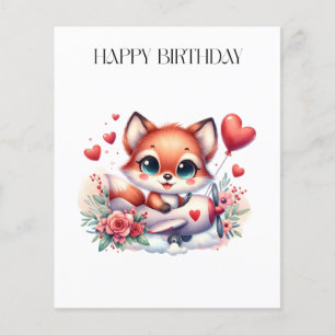 Prospectus 11,4 Cm X 14,2 Cm Anniversaire Pilote Renard