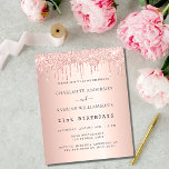 Prospectus 11,4 Cm X 14,2 Cm Anniversaire rose or deux personnes invitation bud<br><div class="desc">Veuillez noter que cette invitation est sur papier de prospectus et très mince. Les enveloppes ne sont pas incluses. Pour des invitations plus épaisses (même conception), veuillez visiter notre magasin. Une invitation moderne, élégante et glamour pour deux femmes de 21e anniversaire (ou n'importe quel âge) Un faux rose or à...</div>