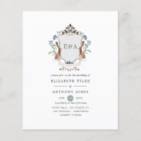 Aquarelle Bois Laurel Crest Monogramme Mariage