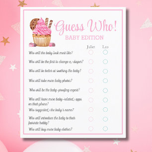 Prospectus 11,4 Cm X 14,2 Cm Aquarelle Cupcake Rose Devine Qui Bébé