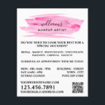 Prospectus 11,4 Cm X 14,2 Cm Aquarelle rose brosse Artiste maquillage<br><div class="desc">Script Aquarelle Rose Brosse Maquillage Artiste Publicité Flyers Par Le Magasin Carte de visite.</div>