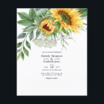Prospectus 11,4 Cm X 14,2 Cm Aquarelle Russe Mariage de tournesol de Bohême<br><div class="desc">Boho rustique tournesol et têtes de graines de pavot faire-part de mariage personnalisable selon vos spécificités d'événement. Les enveloppes ne sont pas incluses. Pour des invitations plus épaisses avec enveloppes incluses et des produits correspondants sur le même thème,  veuillez consulter la collection ci-dessous.</div>