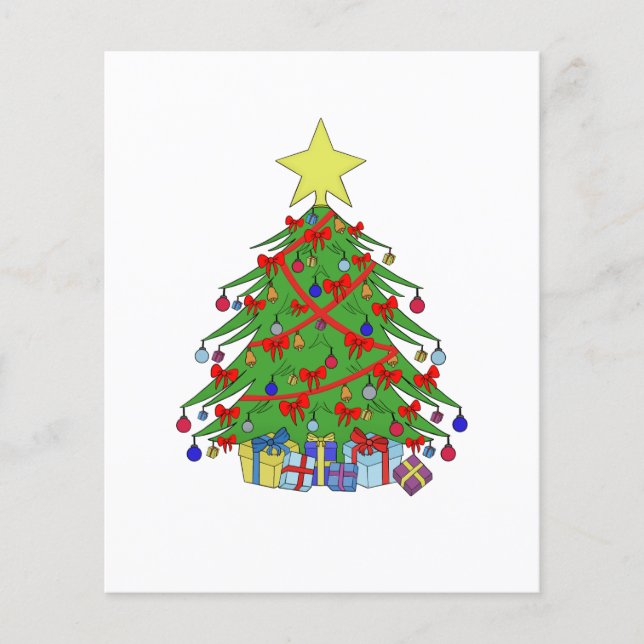 Prospectus 11,4 Cm X 14,2 Cm Arbre de Noël (Devant)