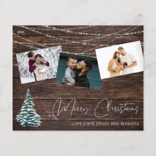 Prospectus 11,4 Cm X 14,2 Cm Arbre de Noël Rustique de Budget 3 Photo & Lumière