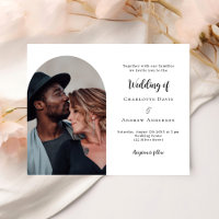 Arch photo faire-part de mariage moderne