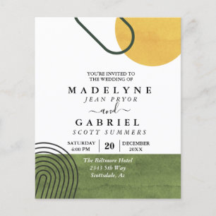 Prospectus 11,4 Cm X 14,2 Cm Arche de forme moderne moderne du milieu du siècle