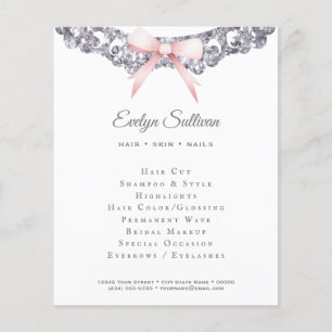 Prospectus 11,4 Cm X 14,2 Cm Argent parties scintillant cadre arc rose