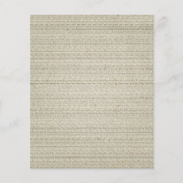 Prospectus 11,4 Cm X 14,2 Cm Arrière - plan de lin de coton (Devant)