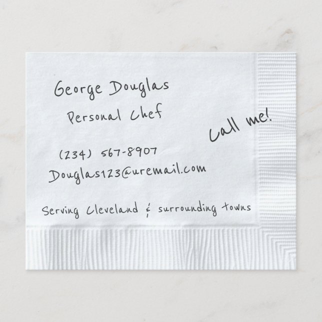 Prospectus 11,4 Cm X 14,2 Cm Arrière - plan Napkin (Devant)