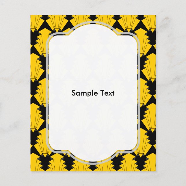 Prospectus 11,4 Cm X 14,2 Cm Art déco jaune (Devant)