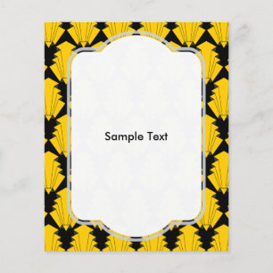 Prospectus 11,4 Cm X 14,2 Cm Art déco jaune
