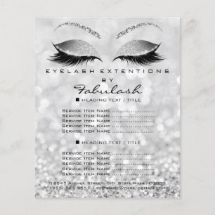 Prospectus 11,4 Cm X 14,2 Cm Artiste de Maquillage Salon de Beauté Paillettes A