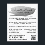 Prospectus 11,4 Cm X 14,2 Cm Artiste maquillage brosse en argent Script<br><div class="desc">Script Silver Foil Brosse Maquillage Artiste Publicité Flyers Par Le Magasin Carte de visite.</div>