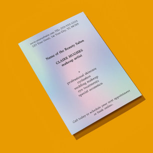 Prospectus 11,4 Cm X 14,2 Cm Artiste maquillage Pastel simple et élégant