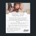 Prospectus 11,4 Cm X 14,2 Cm Babysitter, garderie, nourrice<br><div class="desc">Enfants doués,  Babysitter,  garderie,  pépinière publicitaire par le magasin Carte de visite.</div>