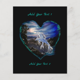 Prospectus 11,4 Cm X 14,2 Cm Baie à la nuit, Amour Dauphin
