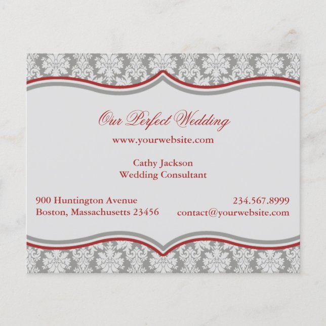 Prospectus 11,4 Cm X 14,2 Cm Bannière Damask (Devant)