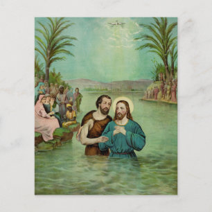 Prospectus 11,4 Cm X 14,2 Cm Baptême de Jésus-Christ