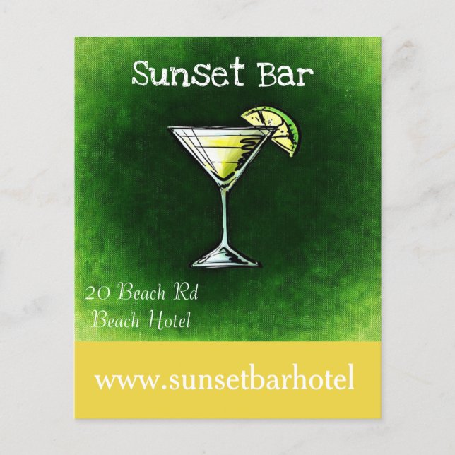 Prospectus 11,4 Cm X 14,2 Cm Bar ou discothèque plage bar pub (Devant)