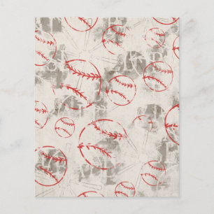 PROSPECTUS 11,4 CM X 14,2 CM BBB BASEBALL SPORTS MOTIF GRUNGE ARRIÈRE - PLANS W