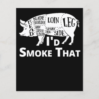 Prospectus 11,4 Cm X 14,2 Cm BBQ | BBQ Grill Cochon Porc Id Fumer Que Cadeaux H