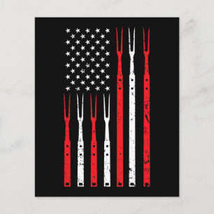 Prospectus 11,4 Cm X 14,2 Cm BBQ Chemise Pour Hommes Papa Cadeau Patriotique