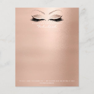 Prospectus 11,4 Cm X 14,2 Cm Beauty Eyes Lashes Maquillage Styliste Rose