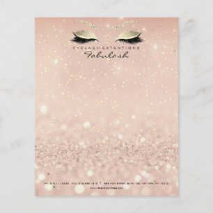 Prospectus 11,4 Cm X 14,2 Cm Beauty Studio Lashes Maquillage Stylist Gold Skinn