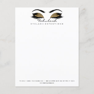 Prospectus 11,4 Cm X 14,2 Cm Beauty Studio Lashes Maquillage Styliste Artiste B