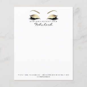 Prospectus 11,4 Cm X 14,2 Cm Beauty Studio Lashes Maquillage Styliste Eyebros