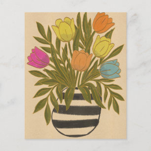 Prospectus 11,4 Cm X 14,2 Cm Beaux Tulipes Vintage