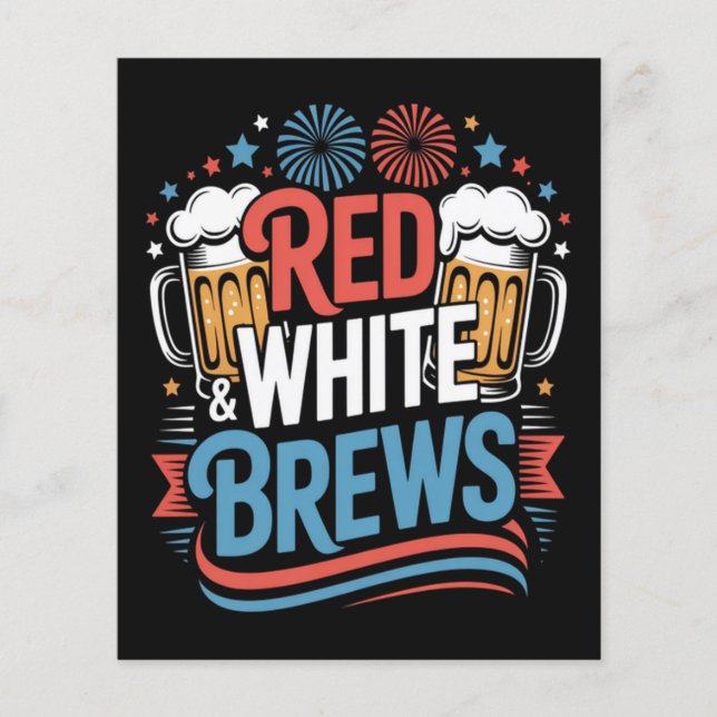 Prospectus 11,4 Cm X 14,2 Cm Bière 4 juillet (Devant)