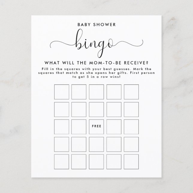 Prospectus 11,4 Cm X 14,2 Cm Bingo baby shower (Devant)