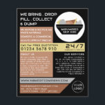 Prospectus 11,4 Cm X 14,2 Cm Black Rubbish Skip, Skip/Dumster Company<br><div class="desc">Black Rubbish Skip,  Skip/Dumpster Company Annonces Publicitaires Par Le Magasin Carte de visite.</div>