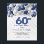 Prospectus 11,4 Cm X 14,2 Cm Bleu Bleu Parties scintillant en argent pas cher 6<br><div class="desc">Glam Moderne Marine Bleu Balloon Argent Parties scintillant Étincelle N'importe quel âge Anniversaire Invitation</div>