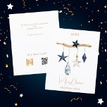 Prospectus 11,4 Cm X 14,2 Cm Blue nordic stars gnome QR affaires Noël<br><div class="desc">Veuillez noter que ceci est sur papier de prospectus et très mince. Les enveloppes ne sont pas incluses. Pour des salutations de Noël plus épaisses (même conception), veuillez visiter notre magasin. Arrière - plan blanc, bois marron, décoration de Noël bleu et blanc. Des étoiles bleues et blanches, et une femme...</div>