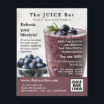 Prospectus 11,4 Cm X 14,2 Cm Blueberry Smoothie, Juice Bar Advertising<br><div class="desc">Blueberry Smoothie,  Juice Bar Advertising Flyers By The Business Card Store.</div>