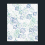 Prospectus 11,4 Cm X 14,2 Cm Boho bleu Fleurs florales Motif de teinture à tart<br><div class="desc">Tie teinture fleurie mode design design maison motif,  étagères téléphoniques,  tapis,  couvertures,  rideaux,  coussins. Motif de teinture à cravate florale d'orchidées d'esthétique coréenne moderne en bleu saturé et couleur blanche. Décor de maison motif de style shibori Shiburi teint. Motif de fleur Tiedye,  couleurs de cravate arc-en-ciel</div>
