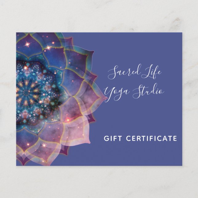 Prospectus 11,4 Cm X 14,2 Cm Boho Nebula Bloom | Conception de Mandala (Devant)