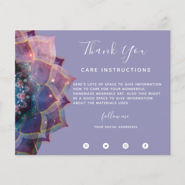 Prospectus 11,4 Cm X 14,2 Cm Boho Nebula Mandala, Mystique (Devant)