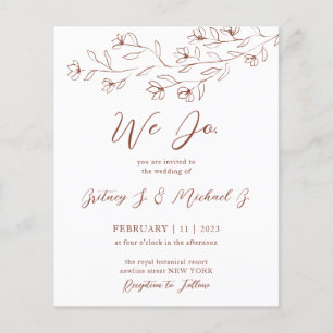 Prospectus 11,4 Cm X 14,2 Cm Boho Terracotta Floral Signature Type nous faisons