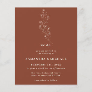 Prospectus 11,4 Cm X 14,2 Cm Boho Terracotta Indie brown Botanique nous faisons