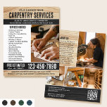 Prospectus 11,4 Cm X 14,2 Cm Bois de charpentier Construction Handyman Noir<br><div class="desc">Attirer plus de clients à votre entreprise avec ce prospectus marketing élégant. Un choix parfait si vous recherchez une ambiance rustique, naturelle ou artisanale. Avec une texture à grains de bois et du lettrage rustique et audacieux, avec cinq photos pour présenter votre travail. Personnalisez le modèle avec votre nom, titre,...</div>