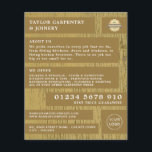 Prospectus 11,4 Cm X 14,2 Cm Bois Jaune, Menuiserie, Publicité Carpenter<br><div class="desc">Bois Jaune,  Menuiserie,  Carpenter Les Flyers Publicitaires Par Le Magasin Carte de visite.</div>