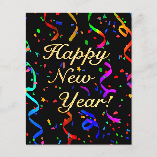 Prospectus 11,4 Cm X 14,2 Cm "Bonne année ! " (Devant)